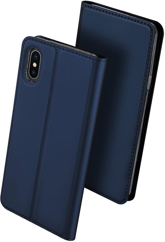 Dux Ducis Booklet-Hülle Skin Pro – für Apple iPhone XS Max – dunkelblau – Magnetverschluss, mit Kartenfach