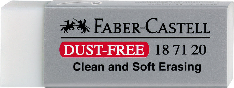 Faber-Castell Radierer – für Bleistifte und Farbstifte – 65 × 10 × 25 mm – Kunststoff – transparent