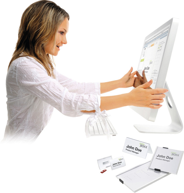 Durable Einstecketiketten A4 (75 × 40 mm), 150 g/m², weiss, Papier – für Inkjet, Laser, Kopierer – 240 Karten