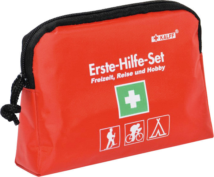 Kalff Erste-Hilfe-Set – für Reisen, Freizeit & Hobby – Rot, Nylon – 170 × 120 × 40 mm