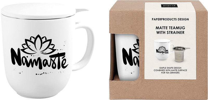 Ppd Pure Teetasse – 0,35 l, Porzellan, weiss, Deckel, inkl. rostfreies Teesieb