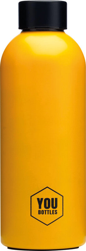 Youbottles Trinkflasche Dual – 5 dl – Edelstahl, isoliert, Schraubverschluss – Monochrome Orange