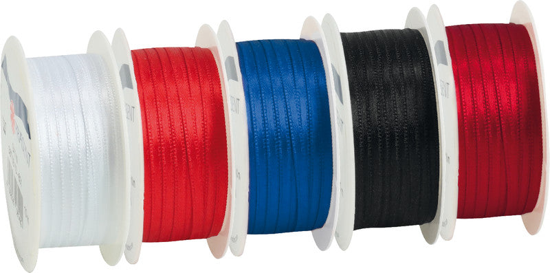Präsent Geschenkband – Schwarz – Echte Webkante – 3 mm × 10 m
