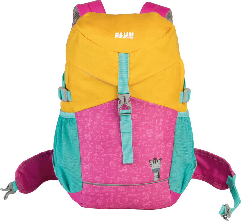 Glühwürmchen Kindergartenrucksack Mika – 12 l, mit Namensschild, Polyester – Zebra, 260 × 370 × 190 mm