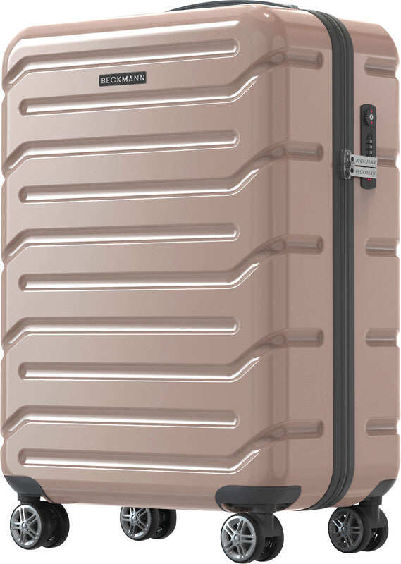 Beckmann Trolley Infinity – Hartschale PC/ABS, 4 Doppelrollen, mit TSA, champagner, 39 × 55 × 21 cm
