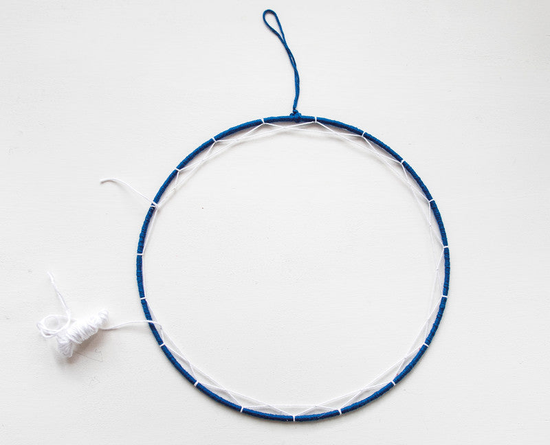 Deko-Ring, Metall, Weiss, Ø 25 cm, Drahtstärke 3 mm