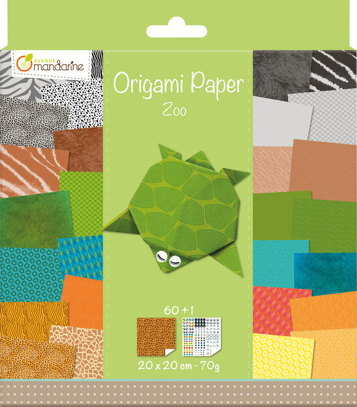 Avenue Mandarine Origami Papier – sortiert – 20 × 20 cm, 70 g/m², 60 Bogen
