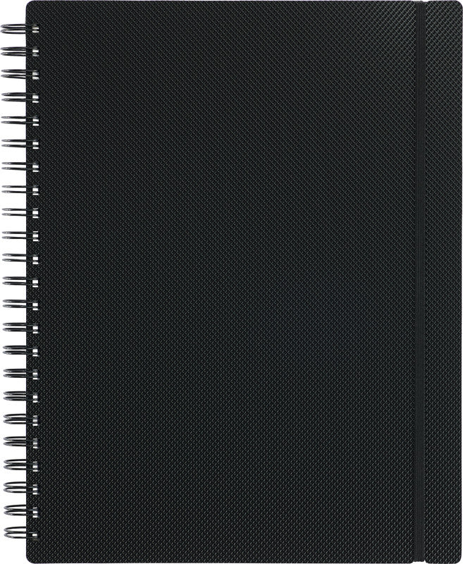 Kolma Collegeblock Restless, A4, kariert, Spiralbindung, 120 Blatt, 4-fach gelocht, perforiert – schwarz