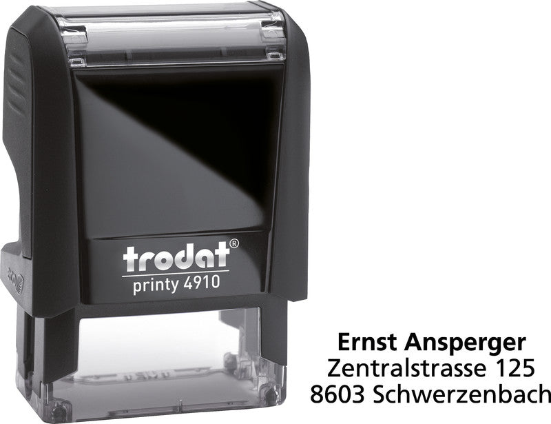 Trodat Motivstempel Printy 4910 – Motiv: individuell, Kunststoff, 26 × 9 mm