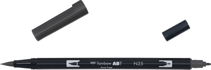 Tombow Brush Pen – schwarz, Kunststoff, 1er-Pack, Pinselspitze, wasservermalbar, für Linkshänder geeignet