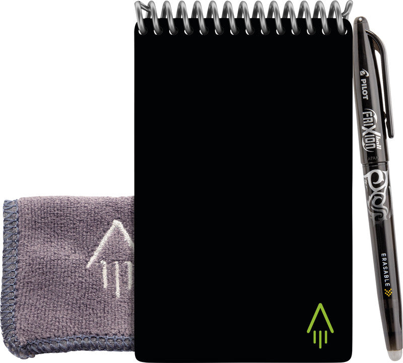 Rocketbook Spiralblock A6, punktkariert, Spiralbindung, 24 Blatt – schwarz, für ROCKETBOOK App