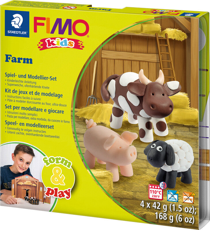 Staedtler Modelliermasse-Set form&play Farm – 4 Blöcke à 42 g