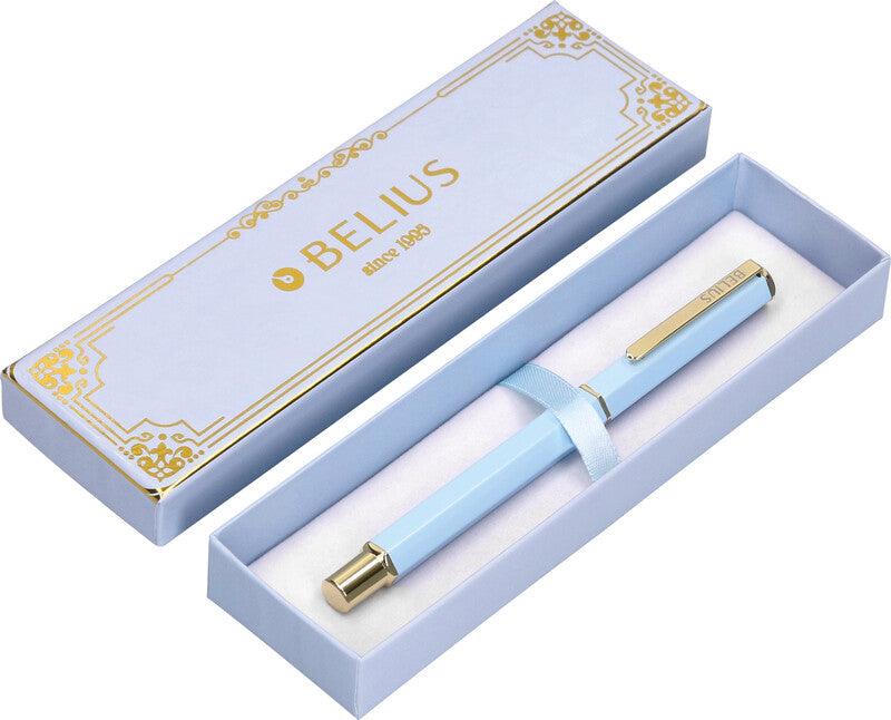 Belius Kugelschreiber – Hellblau, Aluminium