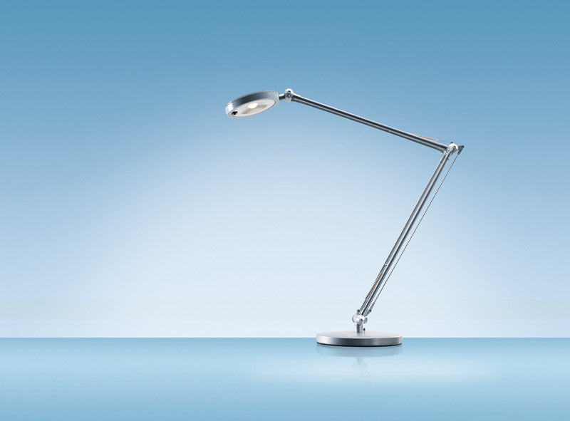 Hansa Tischleuchte – 5000 K neutralweiss, drehbar, neigbar, 350 lm, silber
