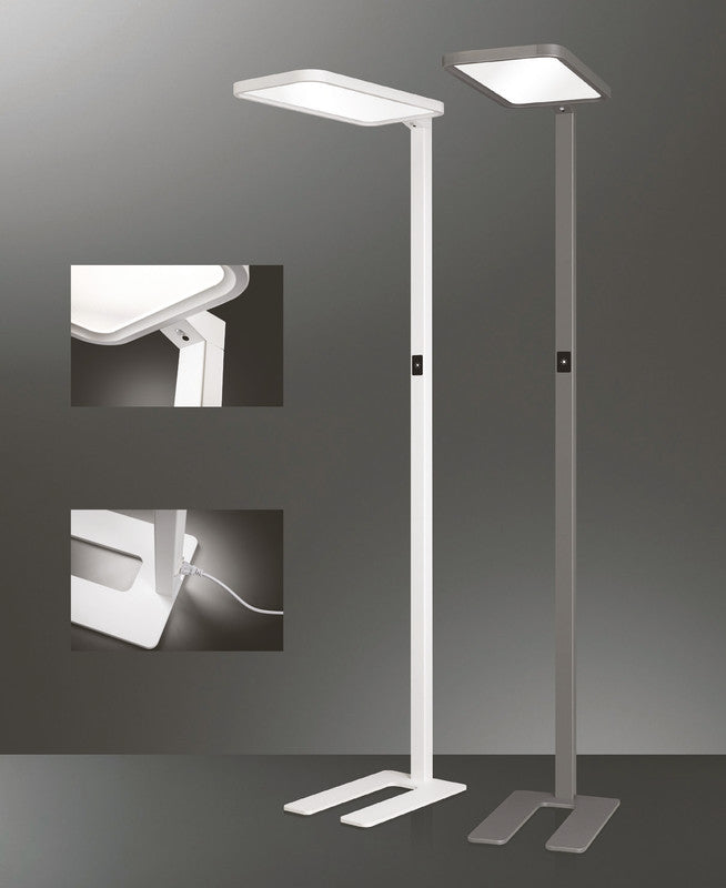 Hansa Saphir Stehleuchte – 4000 K Neutralweiss, Dimmbar, mit Bewegungs- & Tageslichtsensor, 3700 lm, Anthrazit