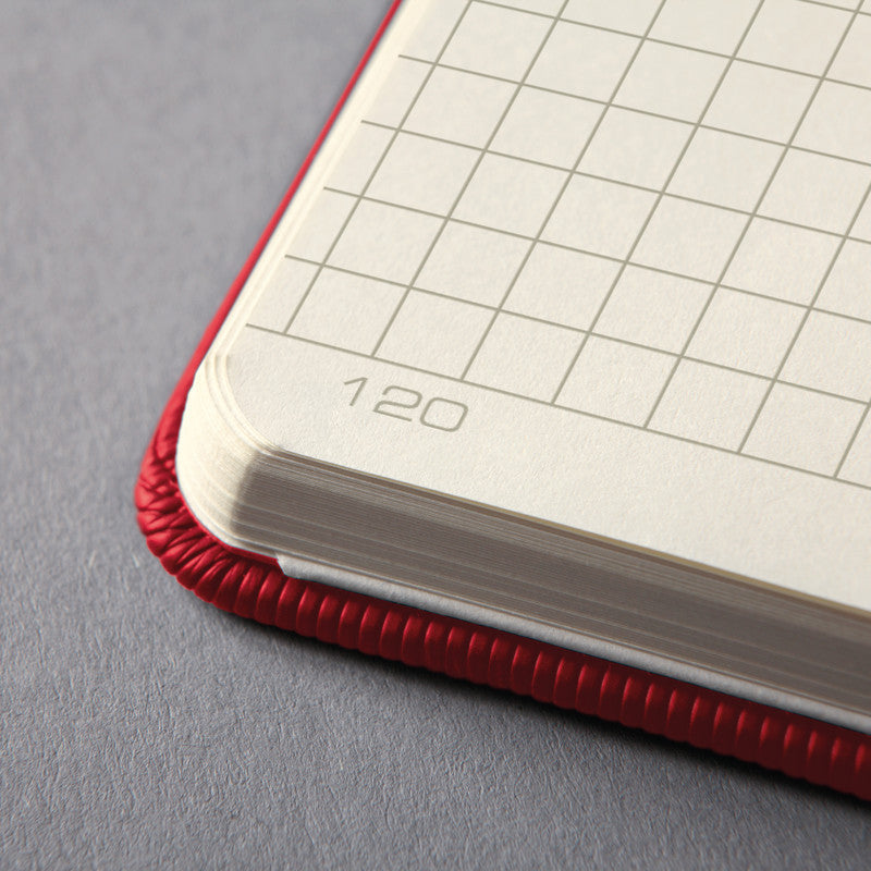 Sigel Notizbuch Conceptum, A5, kariert, Fadenheftung, Hardcover, 194 Seiten, 80 g/m² – rot