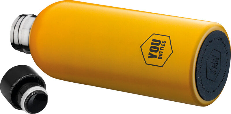Youbottles Trinkflasche Dual – 5 dl – Edelstahl, isoliert, Schraubverschluss – Monochrome Orange