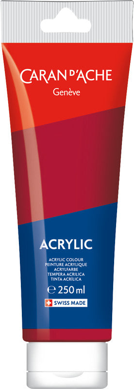 Caran d-Ache Caran d'Ache – Acrylfarbe – Karmin, 250 ml, für Leinwand, Textilien & Papier