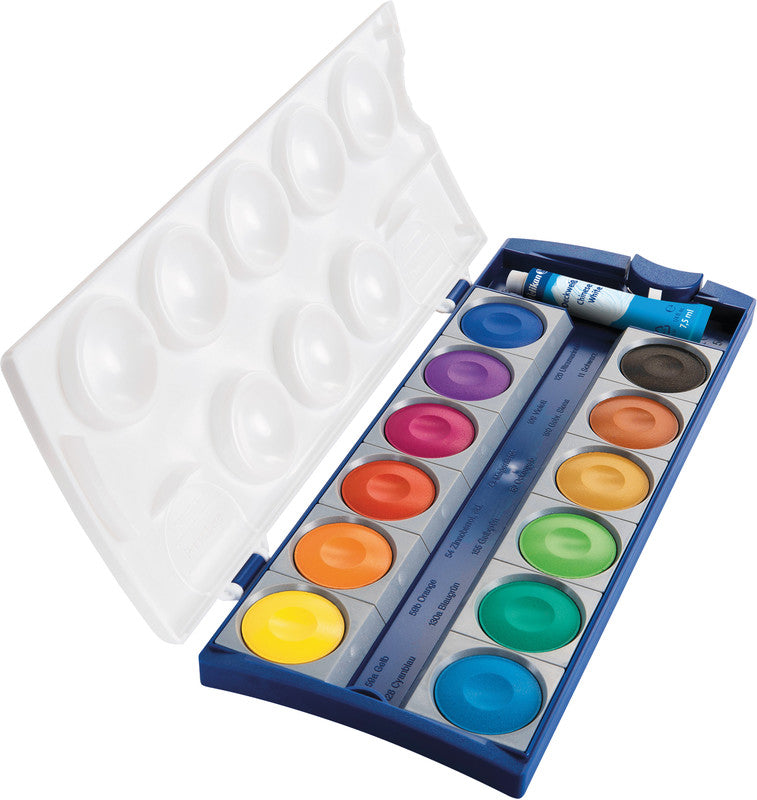 Pelikan Deckfarbkasten – 12 Farben, inklusive Deckweiss
