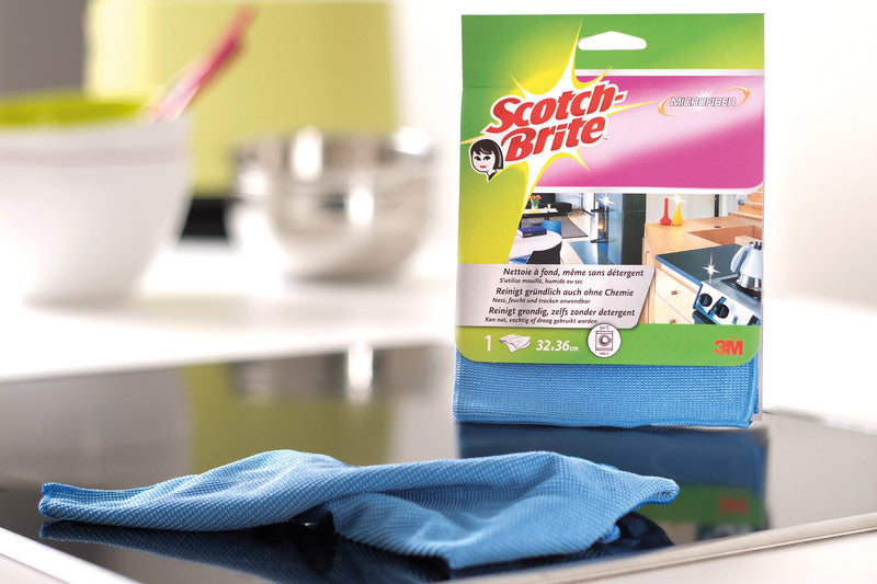 Scotch-Brite Mikrofaser-Multifunktionstuch, waschbar bis 90°C – für alle Oberflächen, sortiert, 1 Stück