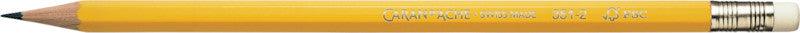Caran d-Ache Caran d’Ache Bleistift mit Radierer HB, Mine Ø 2,1 mm, Gelb