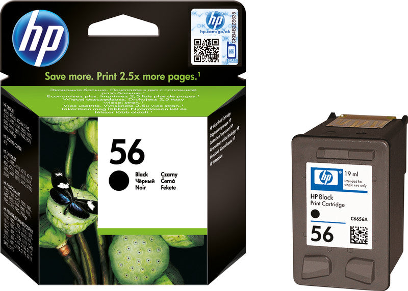 HP Tintenpatrone 56, Schwarz, 520 Seiten – für Inkjetdrucker