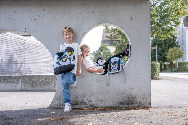 Funki Sportbeutel – 12 l, Motiv Penguin minimono, wasserabweisend, 36 × 42 cm
