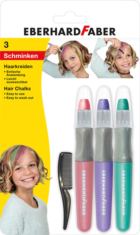 Eberhard Faber Haarkreiden – 4-teilig, sortiert, pastell, deckend, wasserlöslich, geruchsarm