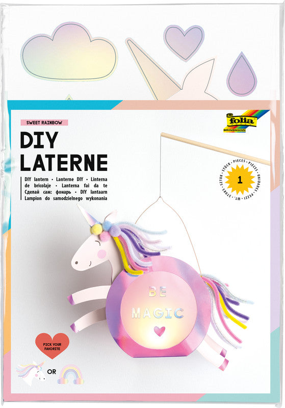 Folia Bastelset Laterne Sweet Rainbow – 2 Bogen Transparentpapier – 230 × 330 mm