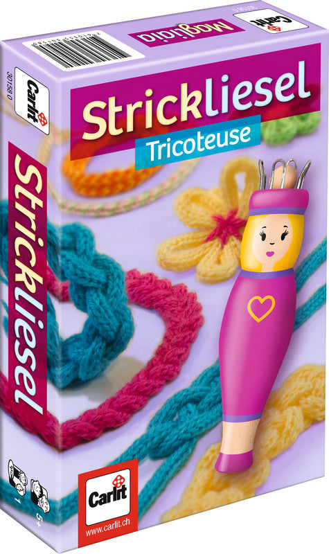 Carlit Strickliesel, mehrfarbig, B 18,3 × H 11,5 × T 3,7 mm, ab 5 Jahren, FSC-zertifiziert, eco:plus