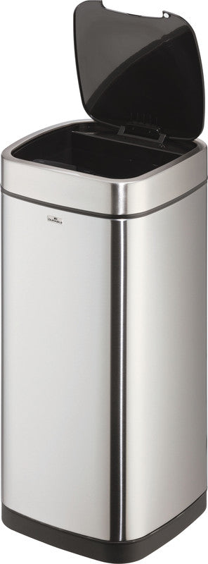 Durable Abfallcontainer – 35 l – mit Deckel – Edelstahl – Ø 305 × H 690 mm – kontaktloser Sensor