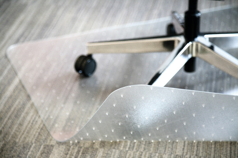 Q-connect Bodenschutzmatte – 90 × 120 × 0,18 cm, rPET, transparent