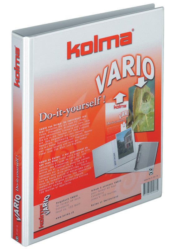 Kolma Sichtbuch – A4, mit Fronttasche, weiss, Kunststoff
