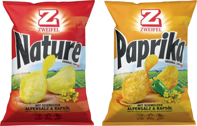 Zweifel Original Paprika – Chips, 38 g, 380 g