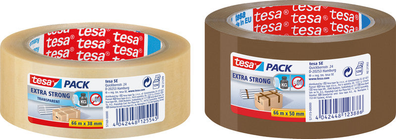 tesa Vinylband – 50 mm × 66 m, braun, stark