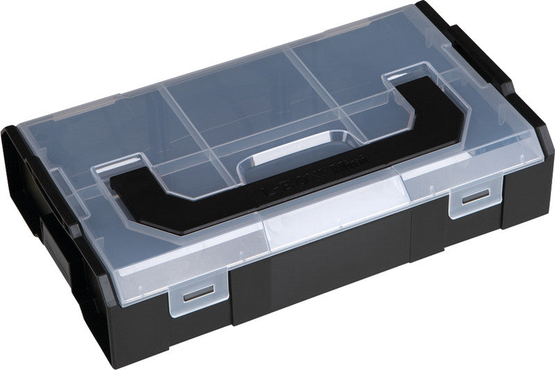 L-BOXX Aufbewahrungsbox Mini, schwarz, transparent