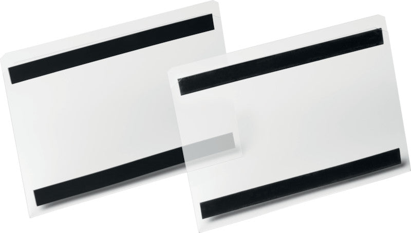 Durable Kennzeichnungstaschen – 210 × 148 mm, transparent, wiederablösbar, magnetisch, für A5 quer