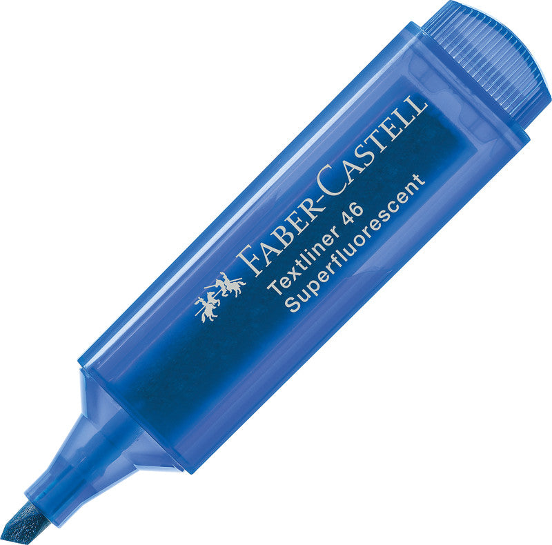 Faber-Castell Blauer Textmarker – Keilspitze, 1–5 mm, nachfüllbar