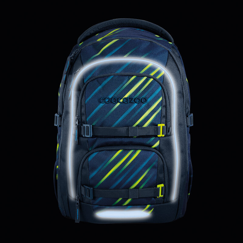 Coocazoo Rucksack Porter – Fast Lime – 30,0 × 46,0 × 23,5 cm – aus 100% recycelten PET-Flaschen