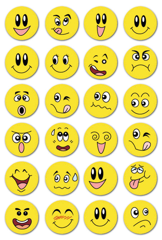 HERMA Schmucketiketten Smiley – 24 Stück – permanent – gelb