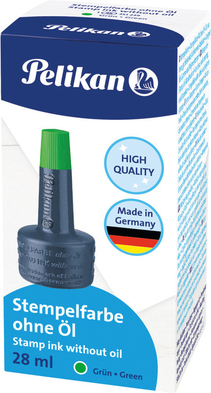 Pelikan Stempelfarbe – 28 ml, grün, Kunststoff, ohne Öl