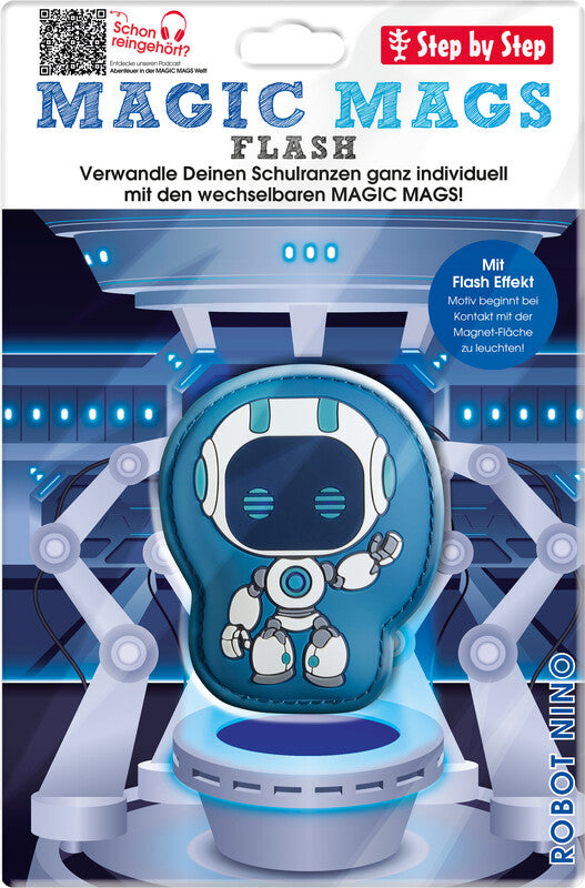 Step by Step Magic Mags Flash Magnet-Applikation – Robot Nino – für Cloud, Space, 2in1 Plus und andere