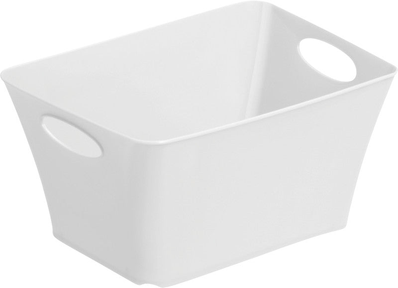 Rotho Aufbewahrungsbox Living – Kunststoff, Weiss, 13,4 × 9 × 18 cm