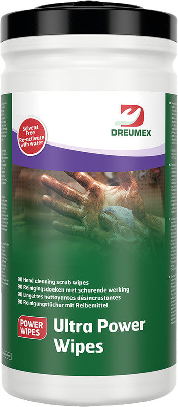 Dreumex Reinigungstücher, lösungsmittelfrei – für Hände, Werkzeuge und Arbeitsbereich, weiss, 90 Stk.