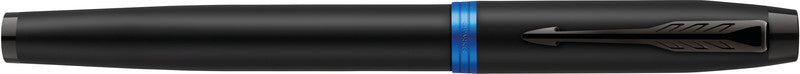 Parker IM Professionals Vibrant Rings – Mittlere Feder – für Rechts- & Linkshänder – Schwarz, Blau – Patronen