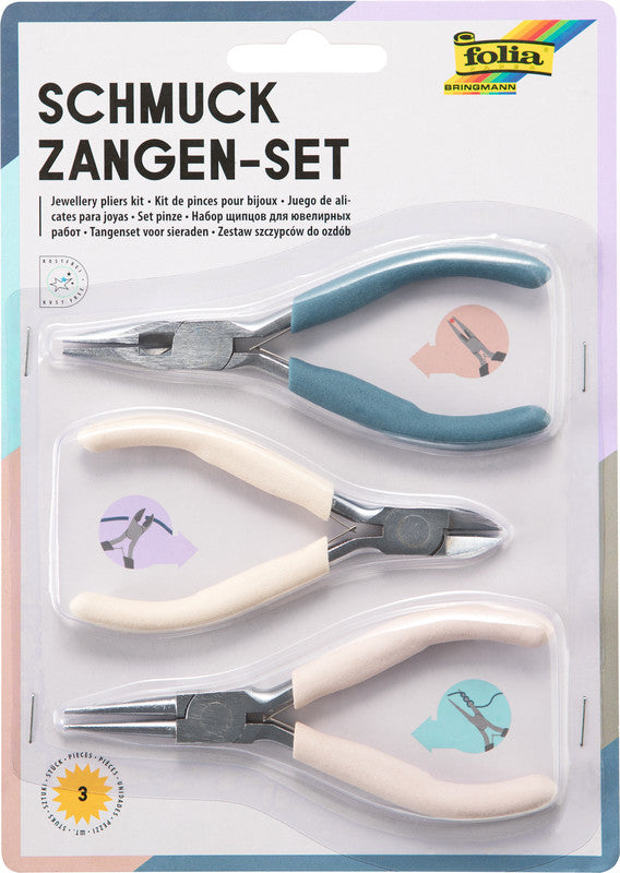 Folia Schmuckzangen-Set – 3-teiliges Set – sortiert – 114 mm