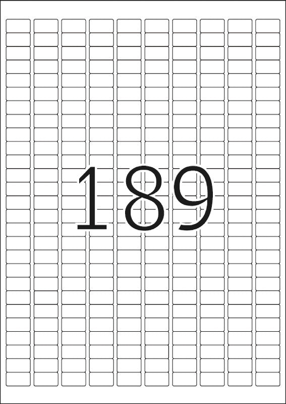 HERMA Druckeretiketten, 25 mm × 10 mm, weiss, Papier, permanent, 25 Blätter (4'725 Etiketten)