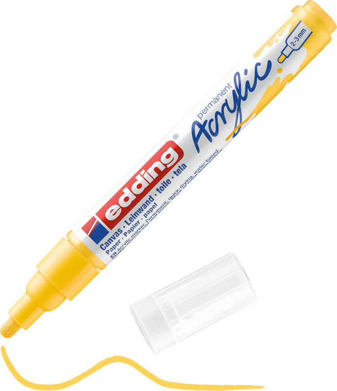 Edding Acrylmarker für dunkles Papier – Verkehrsgelb