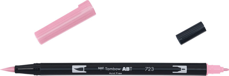 Tombow Brush Pen ABT Dual – Feinspitze 0,3 mm, Pinselspitze 3-10 mm – Pink – wasservermalbar