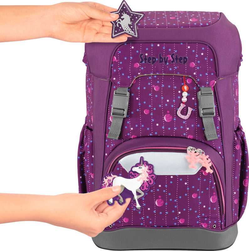 Step by Step Schulrucksack Giant – 5-teilig – Dreamy Unicorn Nuala – Recycelte Materialien